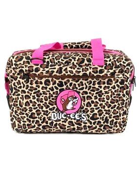 Buc-ee's Pink and Leopard 24 Can Cooler
